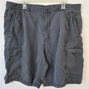 Tommy Bahama Relax Cargo Shorts Men's 40 Gray Lyocel Coastal Summer Athleisure